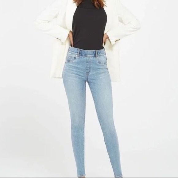 SPANX Skinny Jeans - High waisted -NWT - Light Blue- Size: SP - Picture 1 of 7